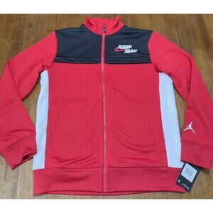 NWT Nike Air Jordan Jump Man Red Black White Track Jacket Size Large 12-13 Yrs